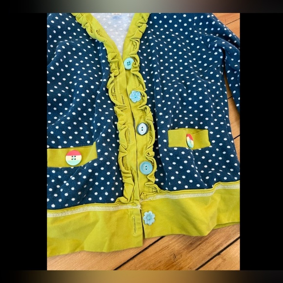 Matilda Jane blue polka dot cardigan sweater - Picture 5 of 5